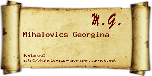 Mihalovics Georgina névjegykártya